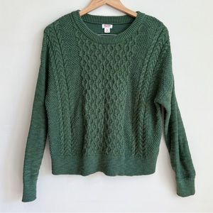 Forest Green Cable Knit Sweater